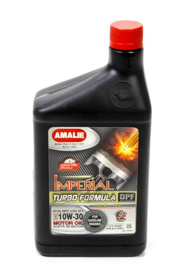 Amalie 71076-56 Imperial Turbo Formula Synthetic 10W-30 Motor Oil – 1 Quart 1