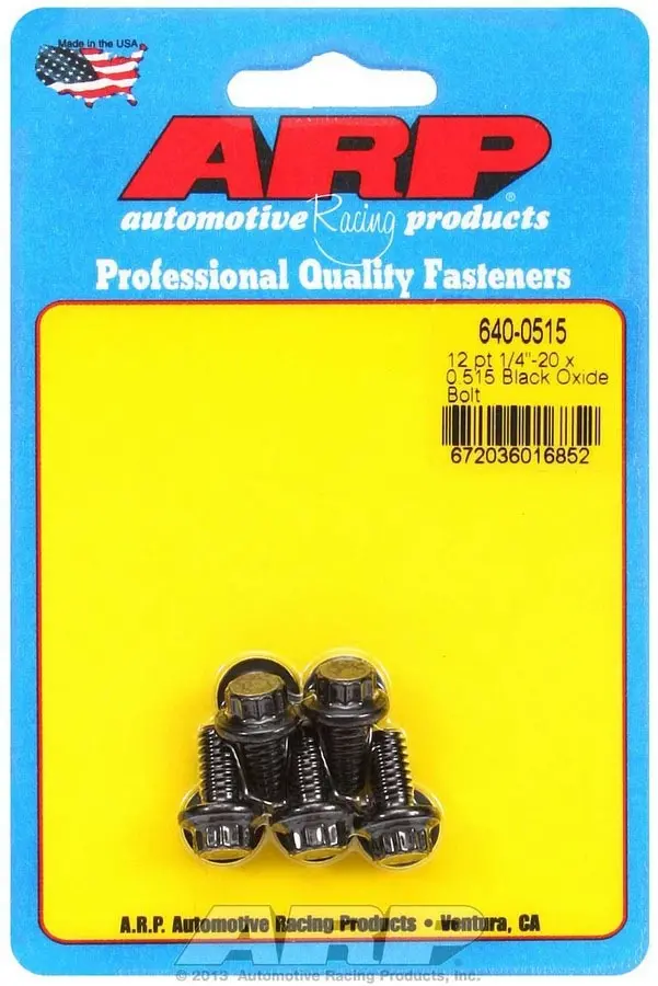 Arp 12-Point Socket Head Cap Screw Kit – 1/4-20 × 0.515 In (5-Pack) 1