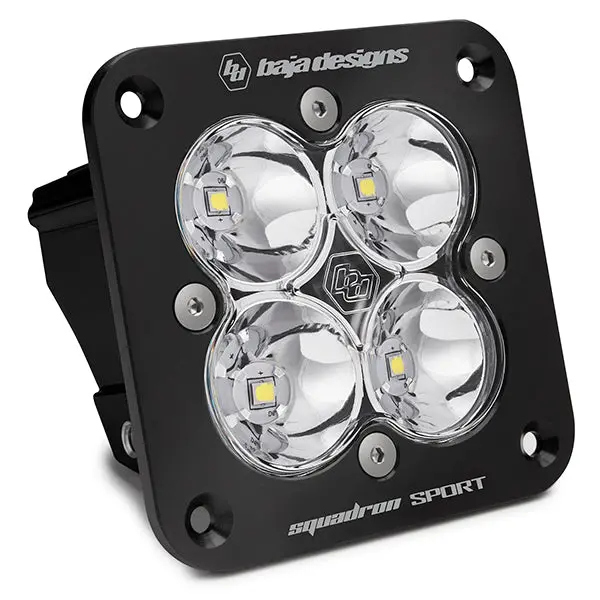 Baja Designs 551006 Squadron Sport Led Light Pod – Flush-Mount, Black Housing, Clear Lens, Work/Scene Beam Pattern 1