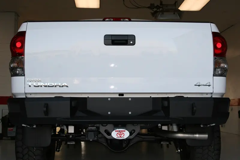 Fab Fours Tt07-W1550-B Heavy Duty Rear Bumper; Uncoated/Paintable; Incl. 0.75 In. D-Ring Mount; [Awsl]; 1