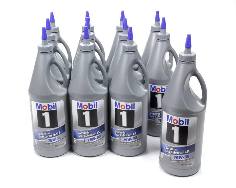 Mobil 1 75W-90 Synthetic Gear Oil – 12-Pack, 1-Quart Bottles 1