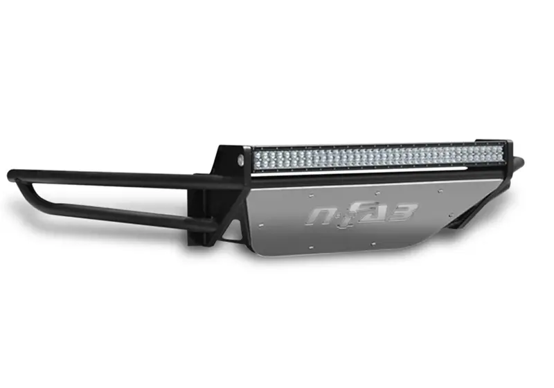 N-Fab C141Lrsp Prerunner Front Bumper – Direct-Fit For 2014–2015 Silverado 1500, Gloss Black W/ 1–38" Rigid Led Mount 1