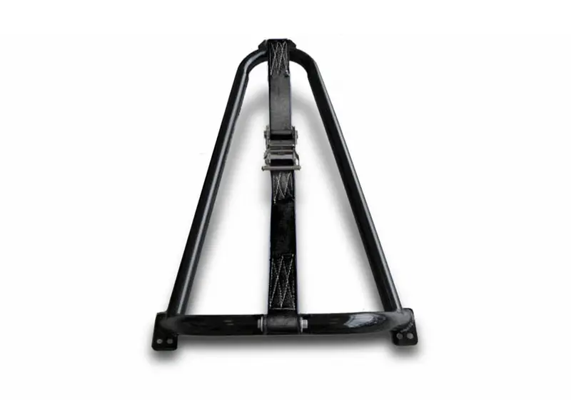N-Fab Gloss Black Bed-Mounted Spare Tire Carrier With Black Retaining Strap 1