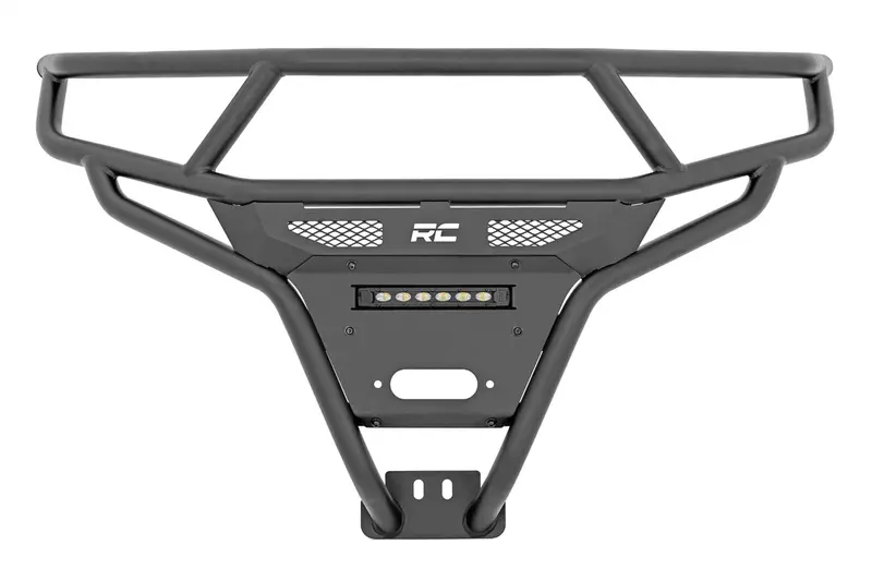Rough Country 93131 Front Tubular Bumper – Black Series With Integrated Slim-Line 6-Led Bar For Polaris Rzr Xp1000 1