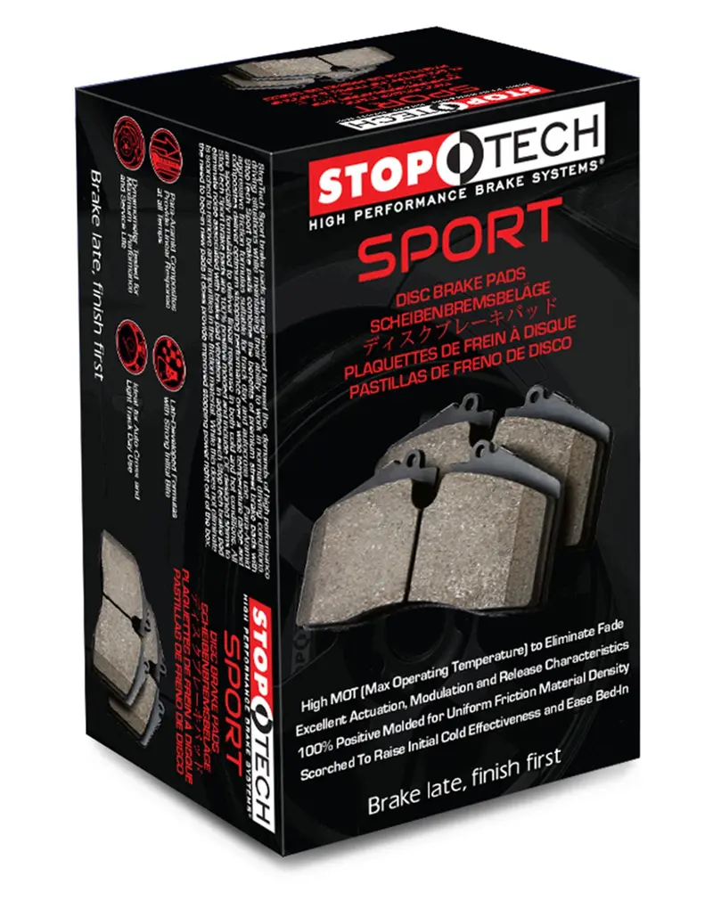 Stoptech 309.05581 Sport Brake Pad Kit – Includes Shims And Mounting Hardware 1