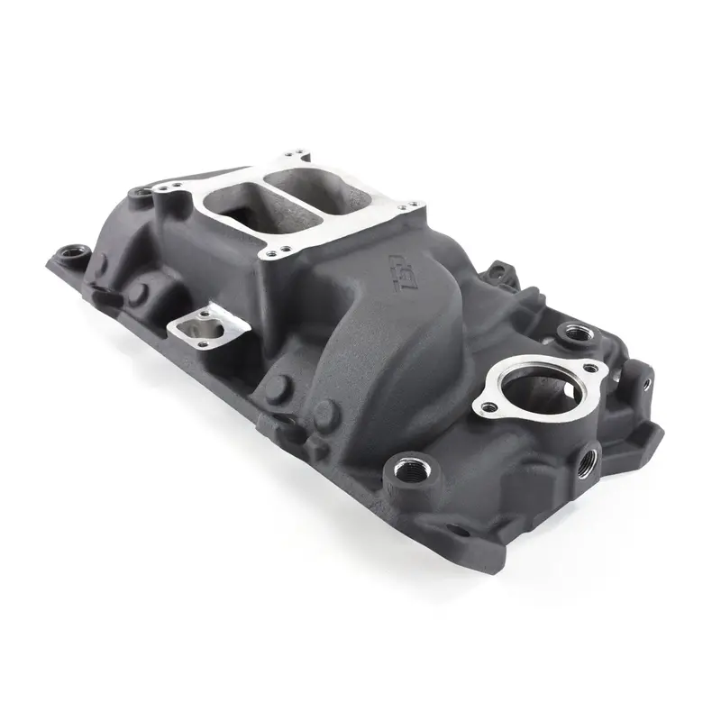 Top Street Performance Dual-Plane Aluminum Intake Manifold – 83001Bk, Black Finish, Compatible With Chevy Big Block Carbureted Engines 1